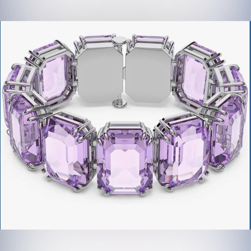 Swarovski Purple and Silver Geometric Bracelet